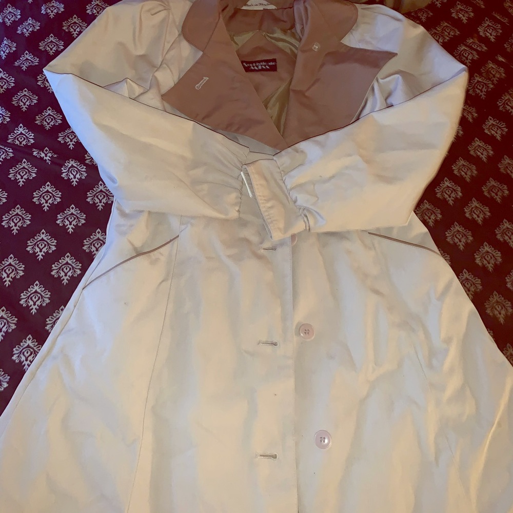 Pleated or Skirted Trench Coat with Belt